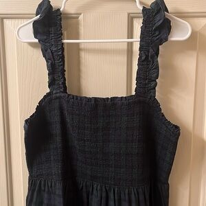 J. Crew holiday dress in black watch plaid!